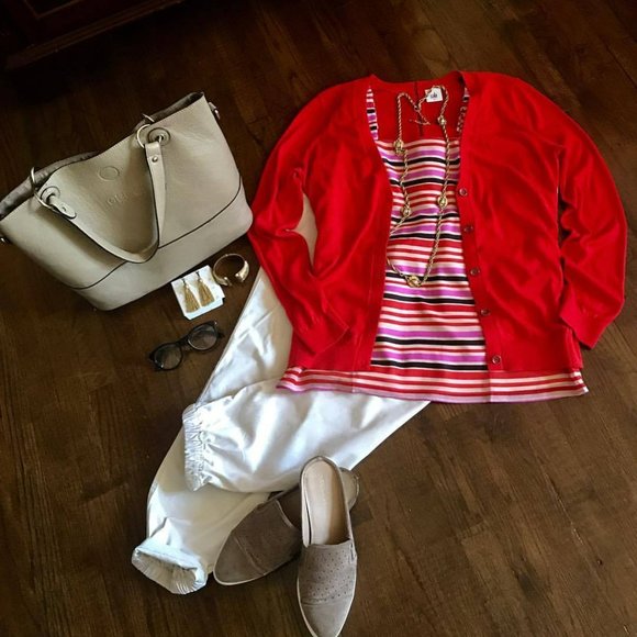 EUC CAbi Mod Stripe Banded Cami Tank #3448 - Picture 11 of 11